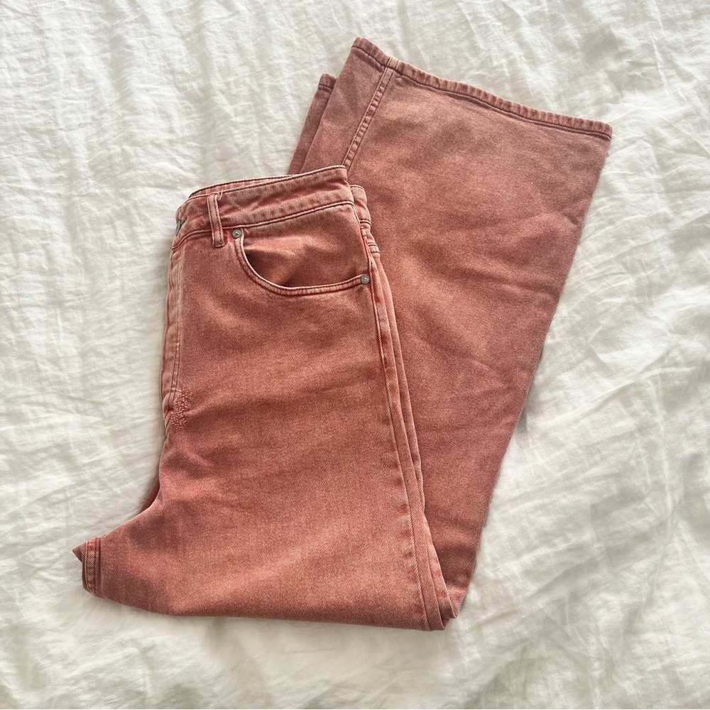 Free People Wales Jeans terracotta wide leg crop 31 x
26” button fly denim - Picture 8 of 13